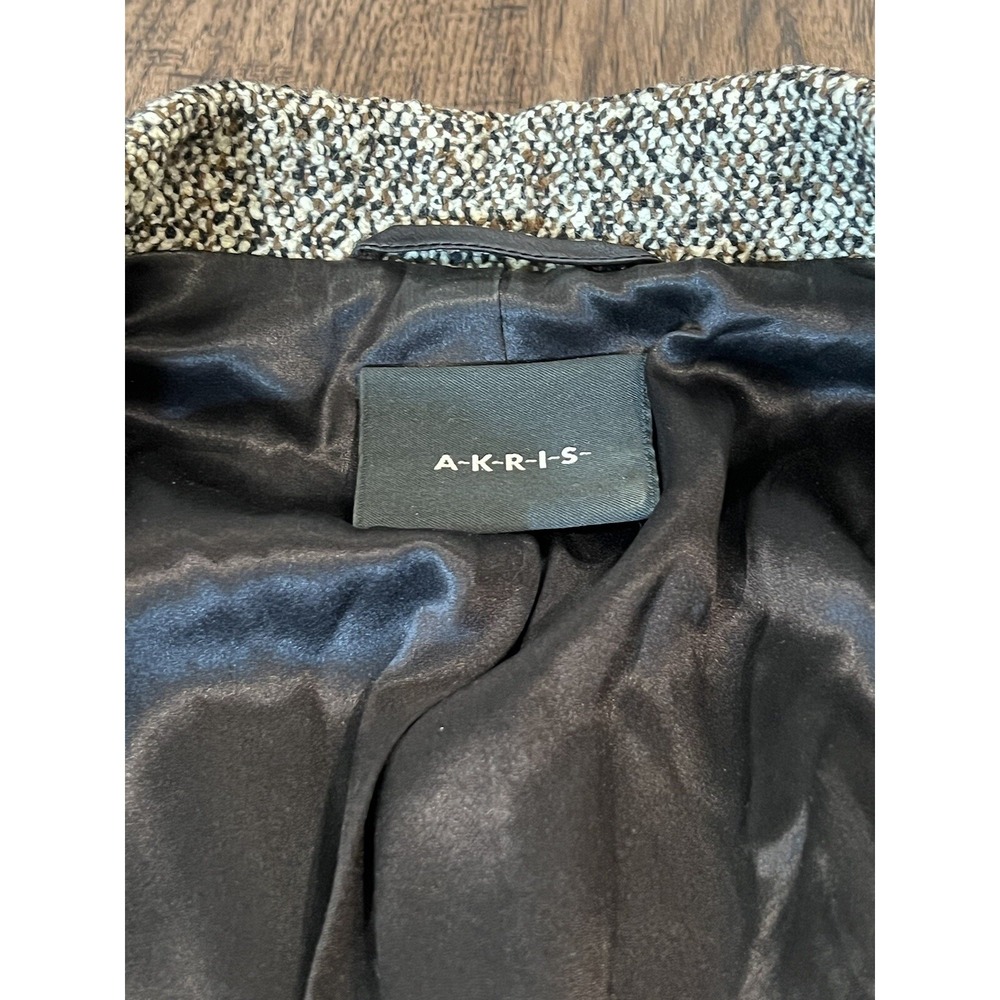 Akris ladies brown wool Silk tweed jacket Size 8 - Picture 13 of 14